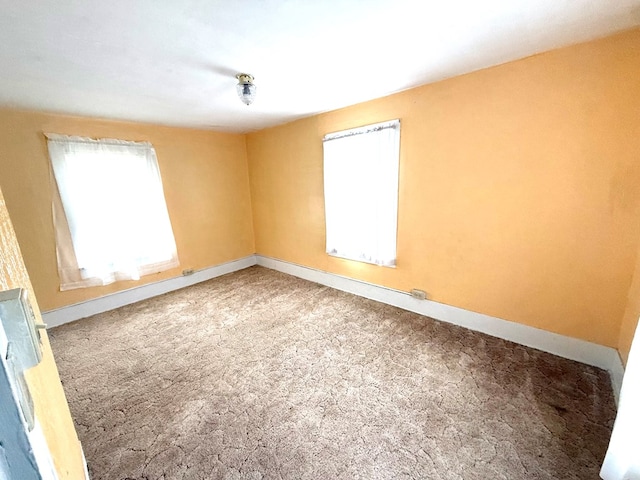 view of carpeted spare room