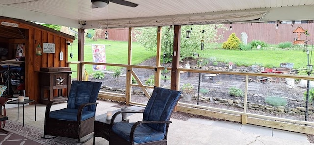 607 N W St, Coudersport, PA 16915 - sunroom / solarium with a ceiling fan