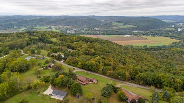 aerial view featuring a rural view