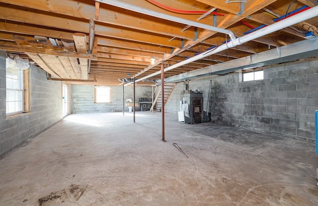 basement featuring a wealth of natural light