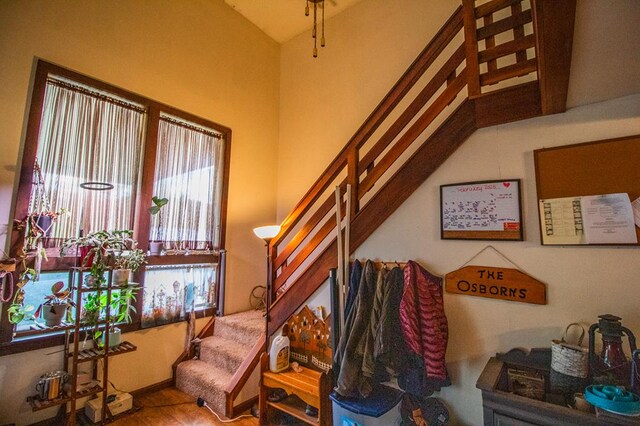 145 Tracy Brewer Rd, Meshoppen, PA 18630 - stairs with lofted ceiling