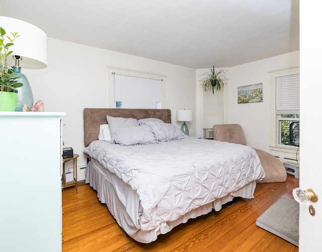 bedroom featuring wood-type flooring