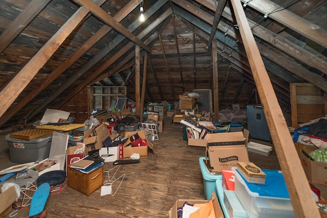 view of attic