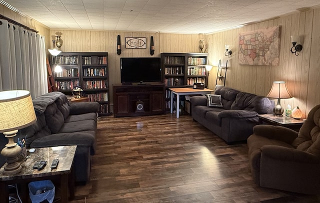 213 2nd St, Harrison Valley, PA 16927 - living room with wood finished floors and wooden walls
