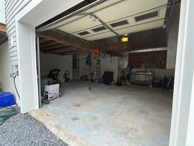 garage featuring a garage door opener