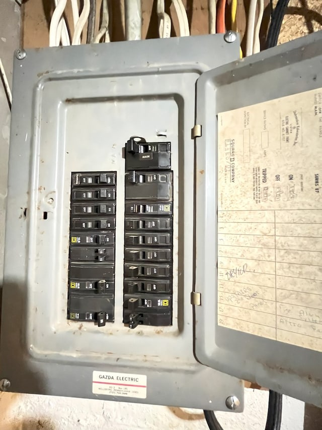 utility room featuring electric panel