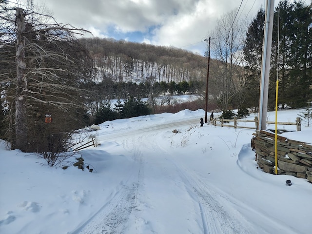 view of snowy yard