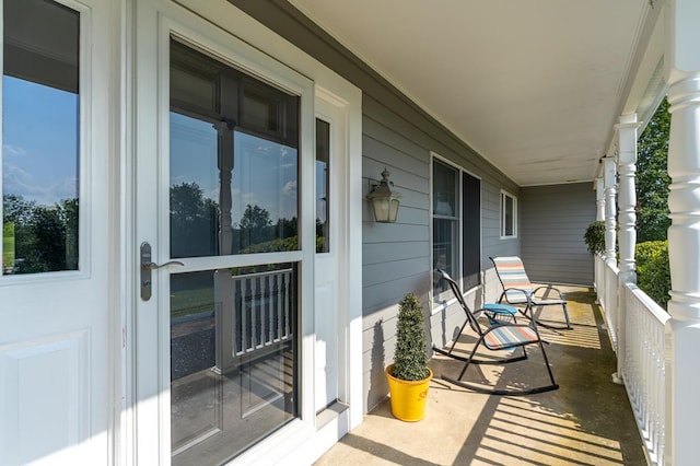 balcony with covered porch