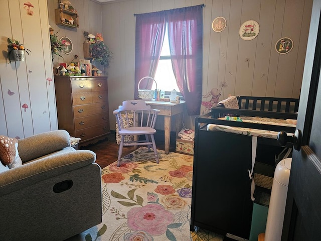 bedroom with wood finished floors