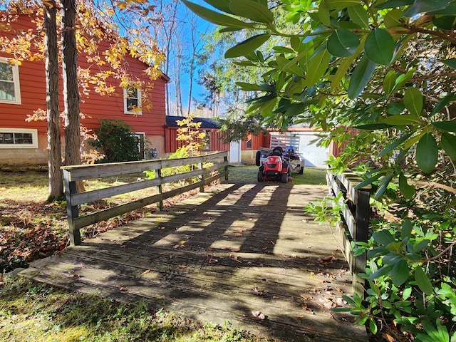 exterior space with a wooden deck