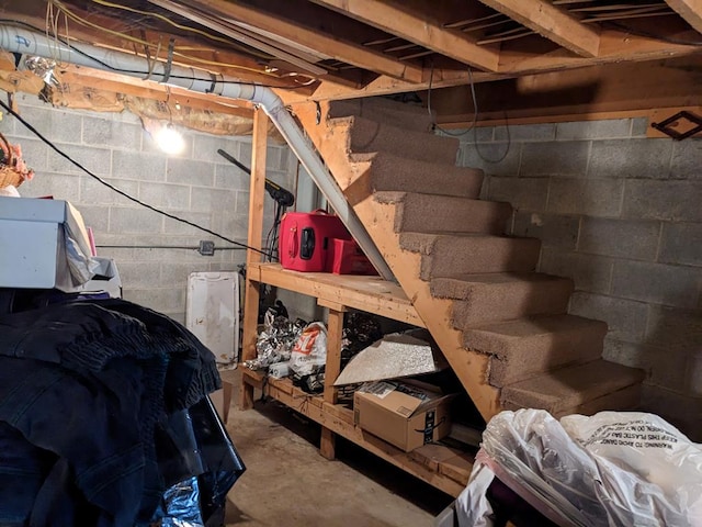 2703 Phoenix Run Rd, Sabinsville, PA 16943 - unfinished basement with stairs
