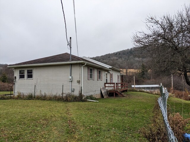 2703 Phoenix Run Rd, Sabinsville, PA 16943 - view of side of property with a wooden deck