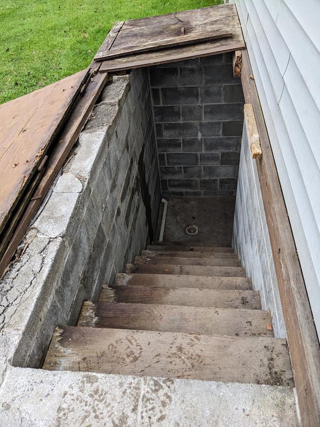 view of stairway