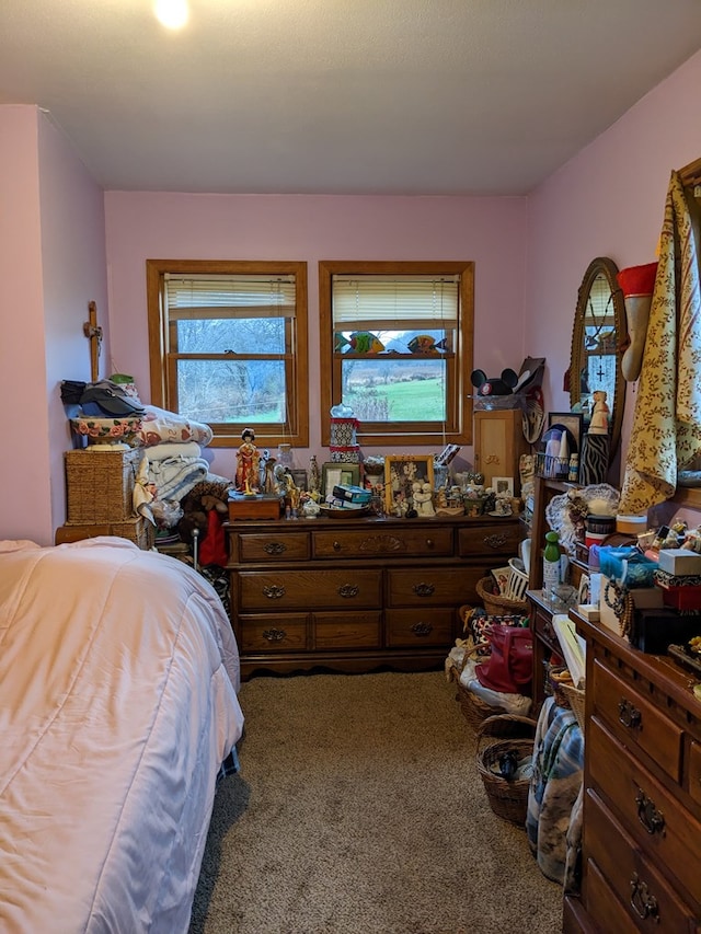 bedroom featuring carpet flooring