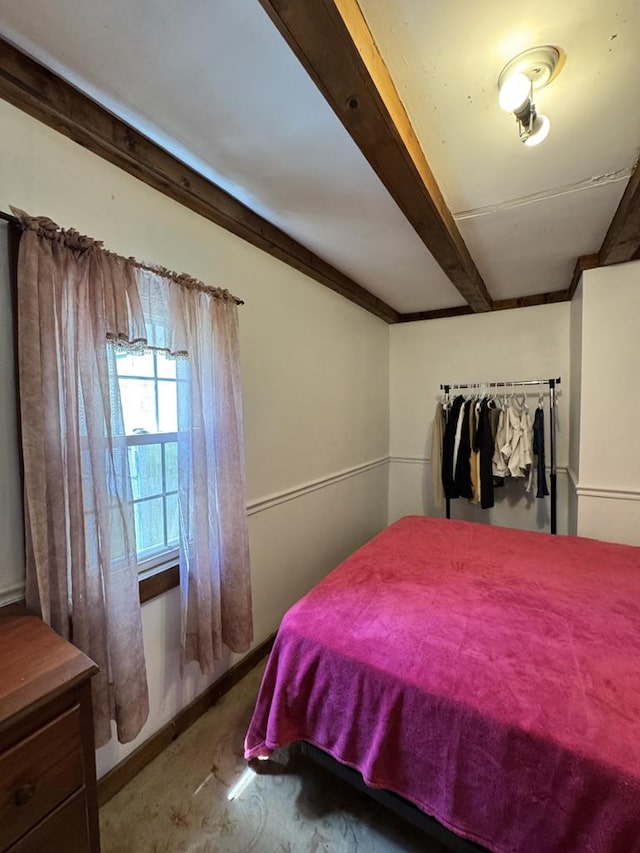 971 Indian Creek Rd, Eldred, PA 16731 - bedroom with beam ceiling