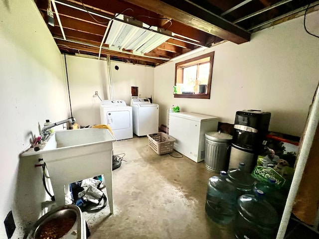 laundry area featuring separate washer and dryer