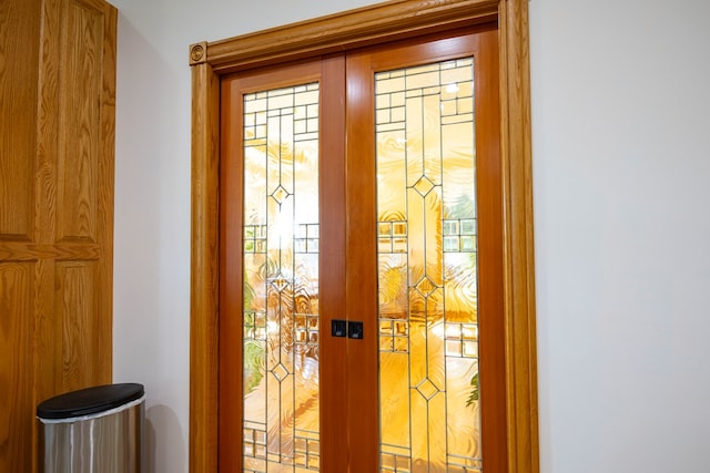 doorway featuring french doors