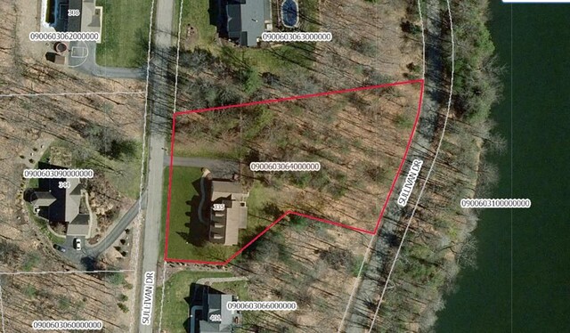 335 Sullivan Dr, Sayre, PA 18840 - aerial overview of property's location with property parcel outlined