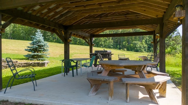481 Case Rd, Sayre, PA 18840 - view of patio featuring outdoor dining area and a gazebo
