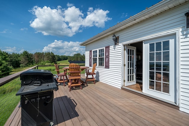 481 Case Rd, Sayre, PA 18840 - wooden deck with a grill