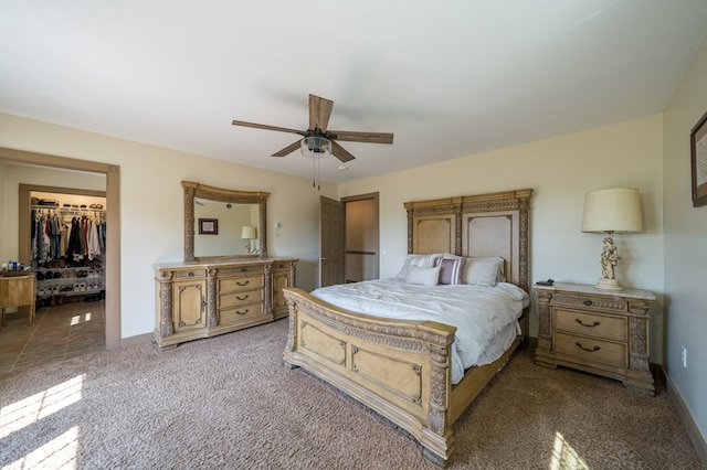 481 Case Rd, Sayre, PA 18840 - carpeted bedroom featuring a spacious closet and ceiling fan