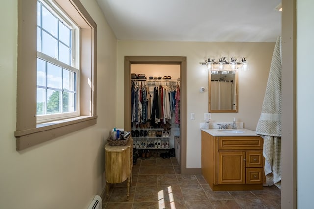 481 Case Rd, Sayre, PA 18840 - bathroom featuring vanity and a spacious closet