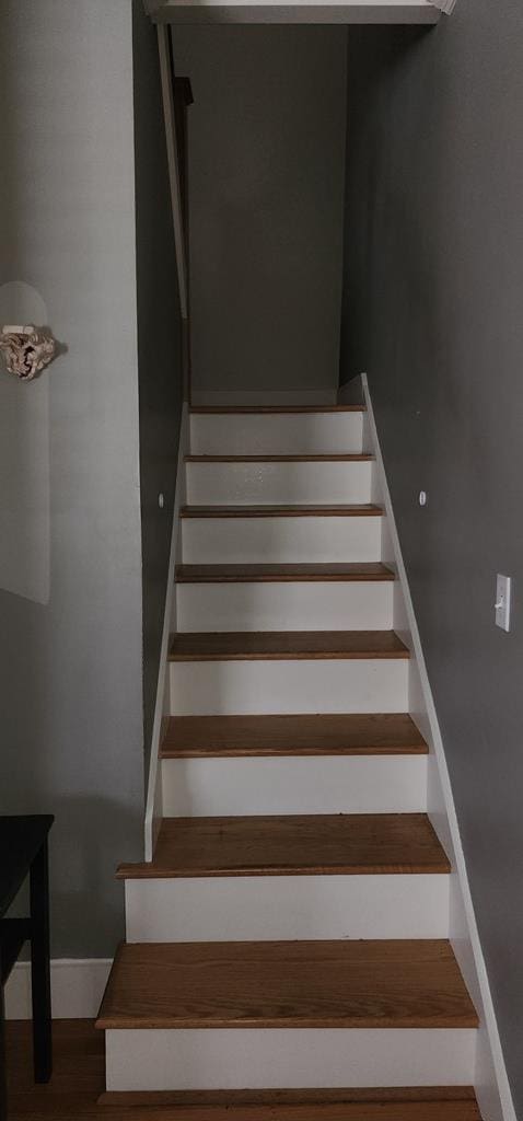 30 S Academy St, Mansfield, PA 16933 - staircase with wood finished floors