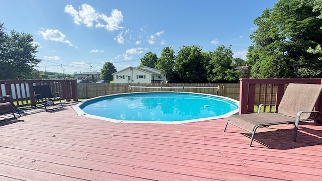 106 Magnolia St, Athens, PA 18810 - view of swimming pool with a wooden deck and a fenced backyard
