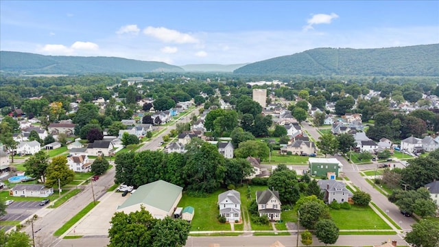 aerial view featuring a mountain view