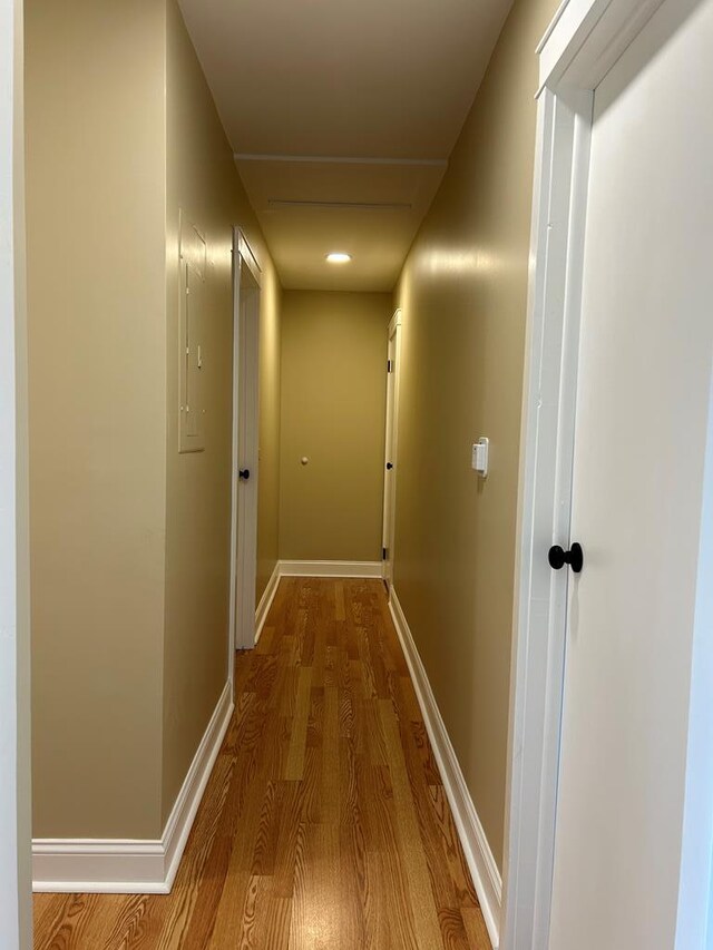 342 Smoke Rise Rd, Mansfield, PA 16933 - corridor with wood finished floors and baseboards