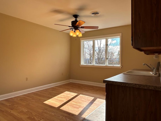 342 Smoke Rise Rd, Mansfield, PA 16933 - kitchen with light wood finished floors and a ceiling fan
