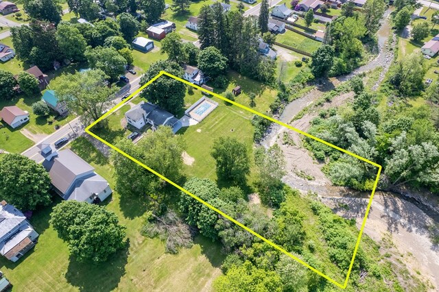 213 Holden St, Osceola, PA 16942 - aerial view of residential area with property boundaries highlighted