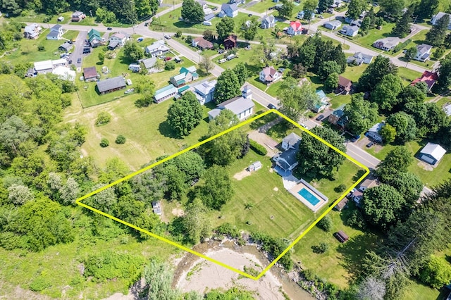 213 Holden St, Osceola, PA 16942 - aerial view of property and surrounding area featuring property parcel outlined