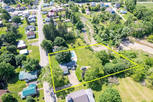 213 Holden St, Osceola, PA 16942 - aerial view of residential area featuring property boundaries highlighted