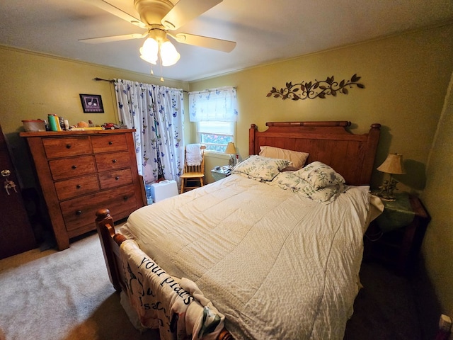16 Evergreen Dr, Tunkhannock, PA 12155 - bedroom with carpet, crown molding, and a ceiling fan