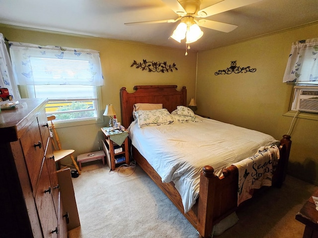 16 Evergreen Dr, Tunkhannock, PA 12155 - bedroom featuring light carpet, ceiling fan, cooling unit, and ornamental molding