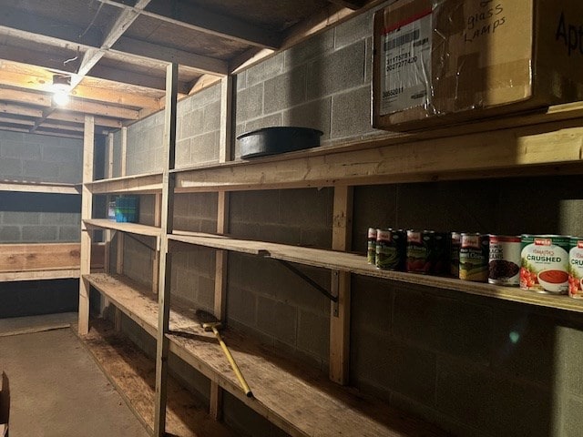 view of storage room