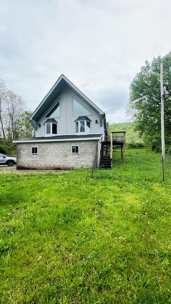 8380 Sheshequin Rd, Athens, PA 18810 - view of property exterior with a wooden deck and stairway