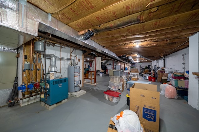 105 Laurel Ln, Sayre, PA 18840 - unfinished basement with water heater and a heating unit