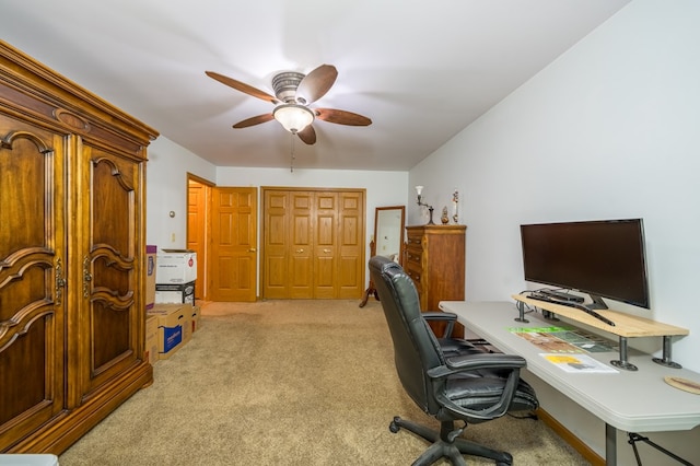 105 Laurel Ln, Sayre, PA 18840 - home office with light colored carpet and ceiling fan