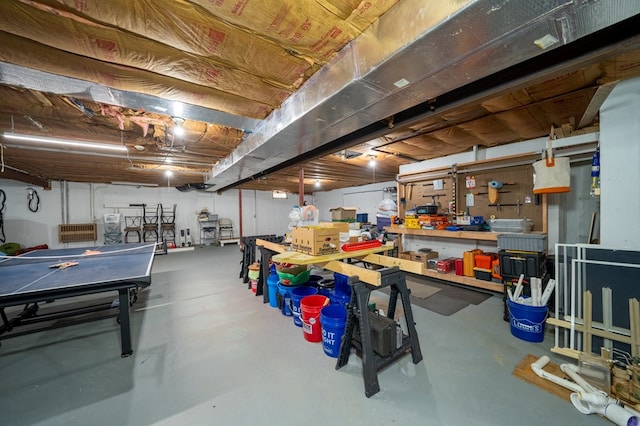 105 Laurel Ln, Sayre, PA 18840 - unfinished below grade area with a workshop area