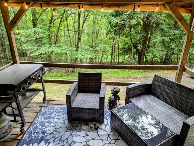 198 Spring Run Rd, Smethport, PA 16749 - deck with a wooded view