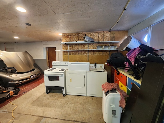 interior space featuring washer and dryer