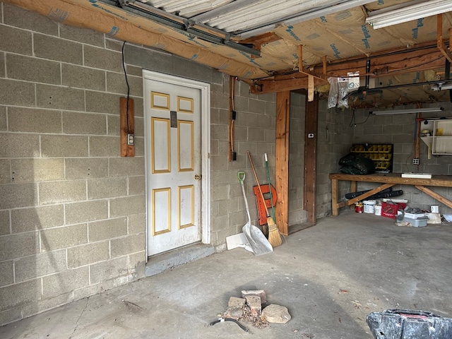 3092 Rte 155, Port Allegany, PA 16743 - basement featuring concrete block wall and a garage