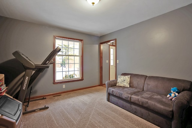 view of carpeted living room