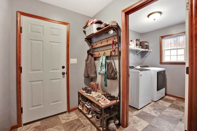 laundry room with washer and clothes dryer