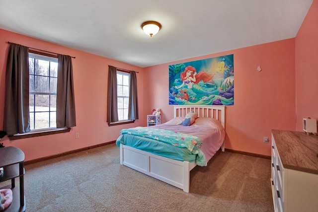 view of carpeted bedroom