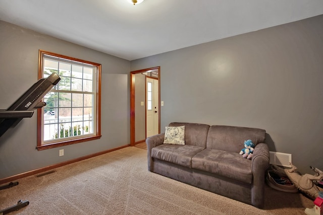 view of carpeted living room