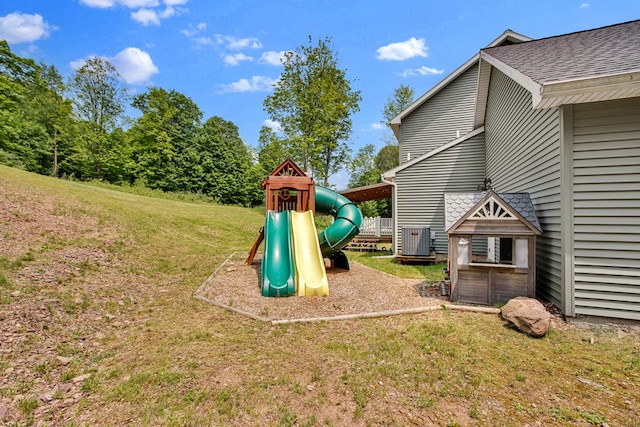 5 Sylvan Glen Rd, Wellsboro, PA 16901 - view of play area featuring a yard and cooling unit