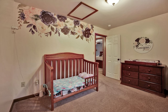 view of carpeted bedroom